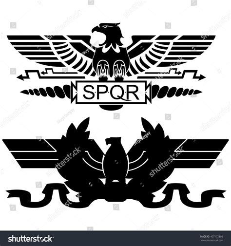 symbolism ancient roman legions illustration on stock vector royalty