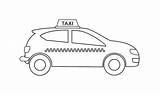 Taxi Coloring Transportation Book Pages Graphic sketch template