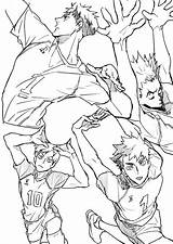 Haikyuu Hinata Kageyama Wonder Nishinoya Oikawa Tooru Volleyball sketch template