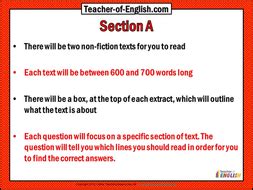 aqa reading  fiction paper  section    powerpoint