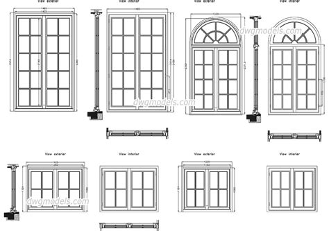 detailed window dwg  cad blocks