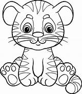 Colorare Tigre Pintar Facili Mewarnai Harimau Disegnare Animais Disegno Tigri Animale Dieren Semplici Ausmalbild Hase Colorat Neonato Planse Pourfemme Schattig sketch template