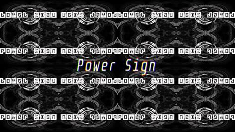 power sign youtube