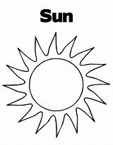 Sun Coloring Printable Pages Kids sketch template