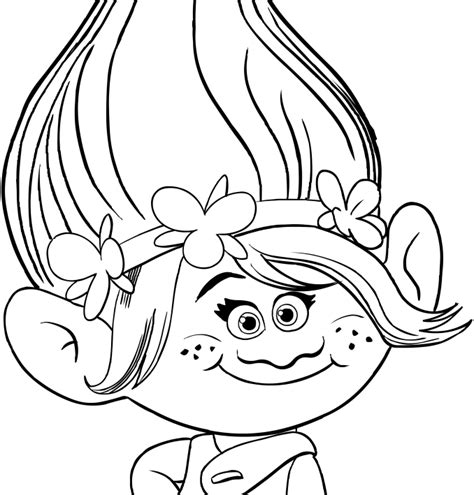 poppy   foreground   trolls coloring pages