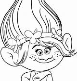 Trolls Poppy Colorier Visage Stampare Coloriages Troll Animados Gratuit Cartonionline Primo Rosto Fois Imprimé Impressão sketch template