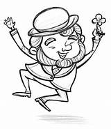Drawing Leprechaun Coloring Line Evil Illustration Getdrawings Painting Template Sketch Scary sketch template