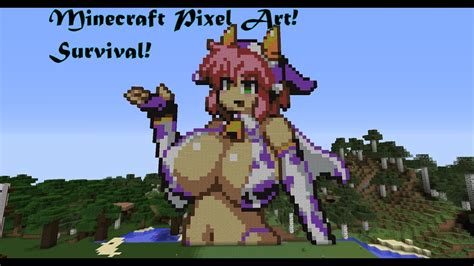 minecraft pixel art time lapse survival sexy girl