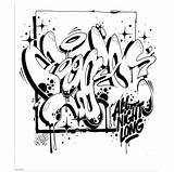 Graffiti Markersnpens sketch template