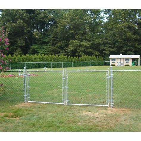galvanized steel chain link fence gate common 10 ft x 6 ft actual 9
