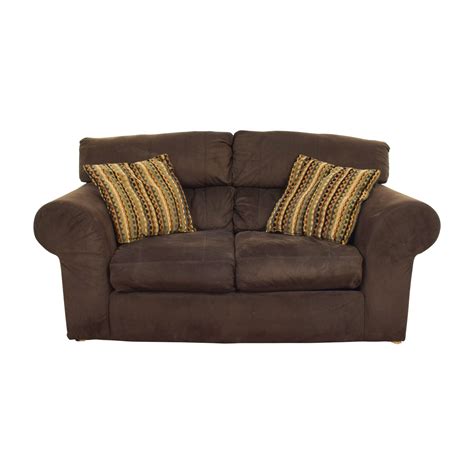 bobs discount furniture bobs furniture brown  cushion loveseat sofas