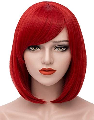 best red wigs with bangs
