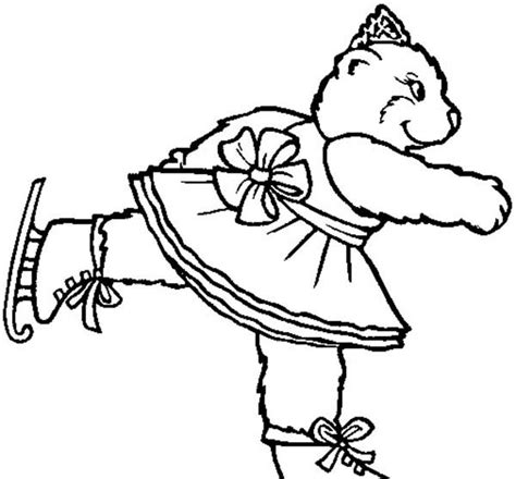 circus bear skating show coloring pages  place  color