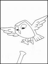 Owlbert Flying sketch template