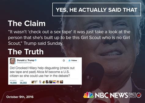 nbc news on twitter fact check trump says he never told people to check out a sex tape here