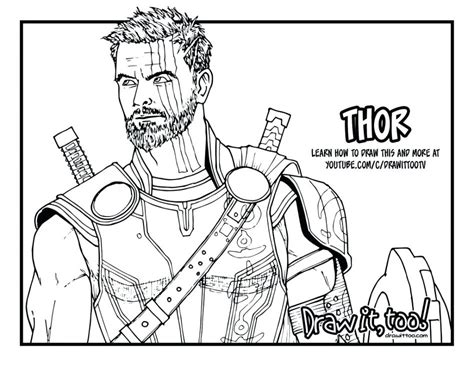 avengers thor coloring pages  getcoloringscom  printable