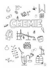 Chemie Deckblatt Heftumschlag sketch template