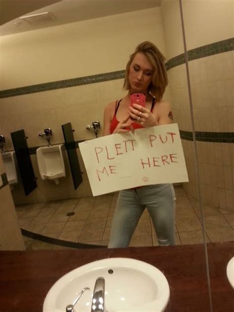 a transgender woman is taking selfies in men s bathrooms to protest