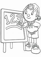 Coloring Pages Math Noddy Children Colouring Writes Printable Drawing Book Getdrawings Numbers Board Visit Astounding sketch template