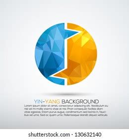 creative yin  symbol vector background stock vector royalty