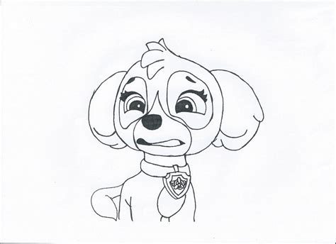 sky coloring page paw patrol