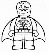 Superman Coloring Lego Pages sketch template