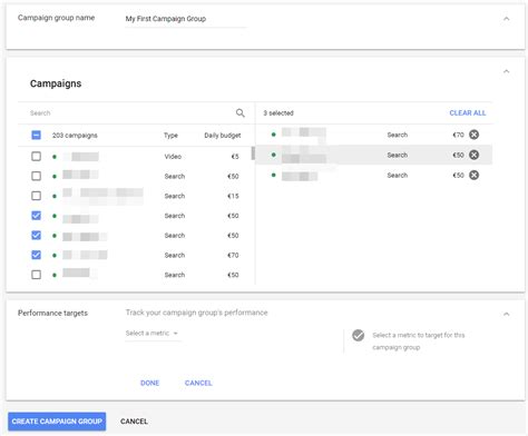 biggest adwords feature youre    performance targets campaign groups