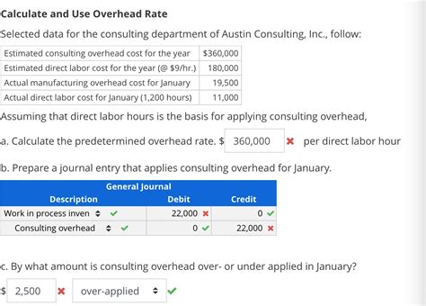 solved calculate   overhead rate selected data   cheggcom