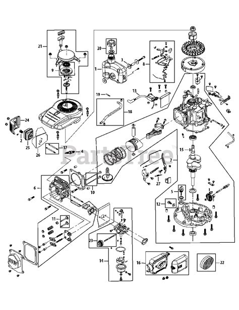 troy bilt pn troy bilt engine engine assembly pn parts lookup  diagrams partstree