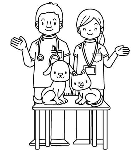 veterinarians coloring page  printable coloring pages  kids