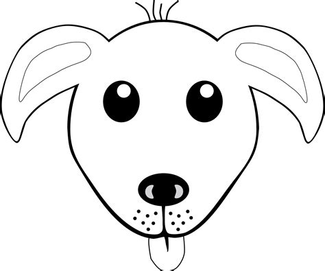 dog face page coloring pages