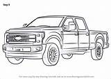 Ford Draw Drawing Trucks F350 Step 4x4 Drawings Truck Coloring Pages 350 Diesel Sketch Picup Tutorials Template Ohio Drawingtutorials101 sketch template