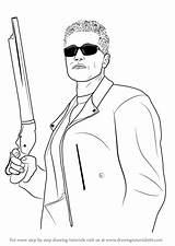 Terminator Schwarzenegger Arnold Draw Drawing Curtis Sodapop Step Getdrawings Learn sketch template