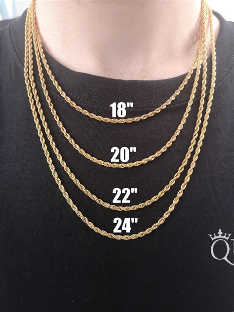 mm  gold rope chain twist necklace chain mens chain necklaces gold chains  men plated