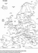 Printable Europe Map Classroom Coloring sketch template