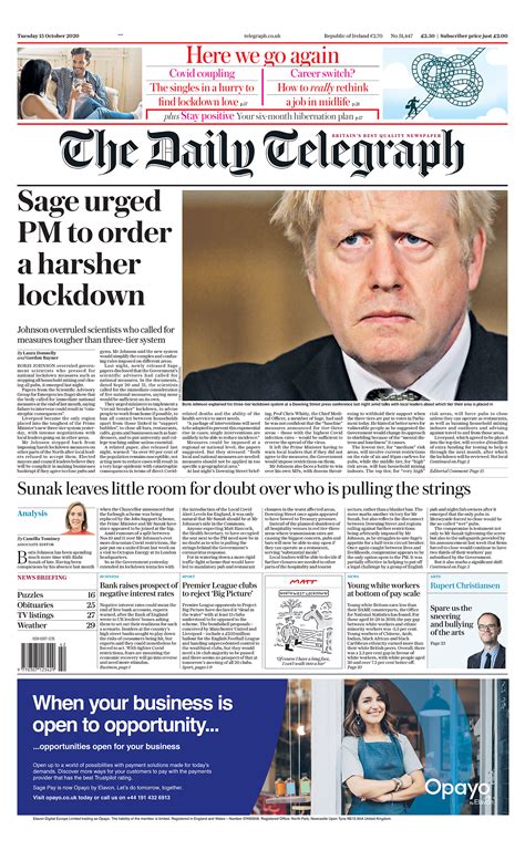 daily telegraph front page   august  tomorrows papers today