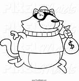 Robber Drawing Clipart Robbing Getdrawings Cat Bank sketch template