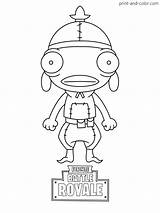Fortnite Coloring Pages Print Color Fishstick Skin Chibi Printable Kids Boys Cartoon Colouring Peely Sheets Drawing Easy Drawings Battle Royale sketch template