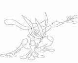 Greninja Coloring Ash Pages Pokemon Ninja Printable Ketchum sketch template