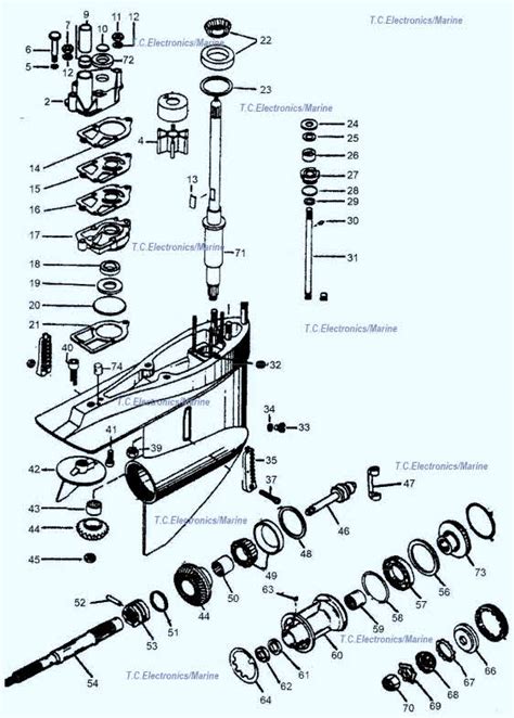unit mercruiser parts outdrive parts drawing