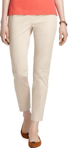 brooks brothers natalie fit cotton stretch capri pants in