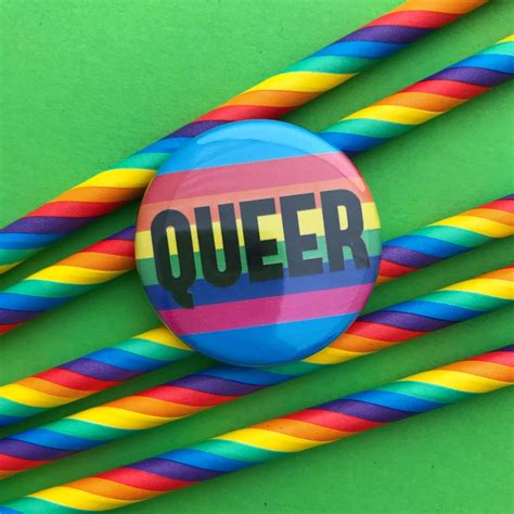 queer rainbow button badge rainbow badge lgbtq badge etsy