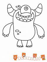 Monster Coloring Cute Color Printable Pages Monsters Toddler Subscribe Patterns sketch template