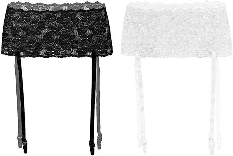 Chictry Womens Sheer Lace Garter Belt Sexy Vintage Thigh