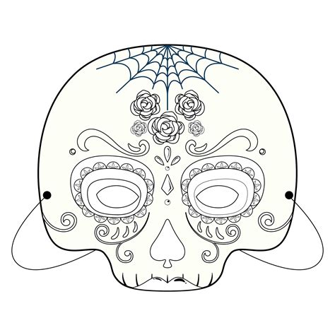 face coloring halloween masks    printables printablee