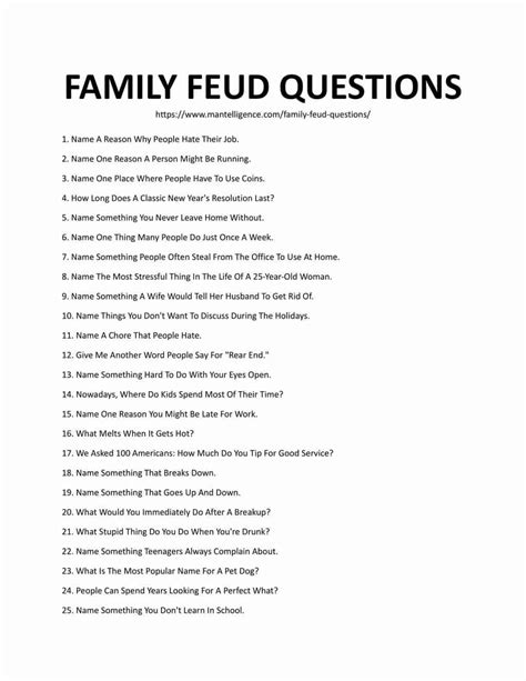 printable  funny family feud questions  answers printable