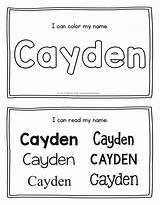 Cayden Handwriting sketch template