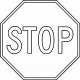 Coloring Stop Sign Printable Pages Popular sketch template
