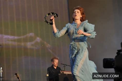 Florence Welch Pokies In A See Thru Bra At British Summer