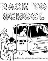 School Back Coloring Pages Collections Bus Color Preschool Library Clipart Coloringhome sketch template